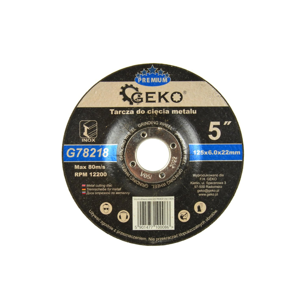 Levně Kotouč brusný na kov GEKO, 125x6mm G78218
