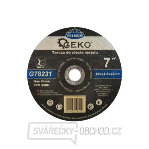 Kotouč řezný na kov GEKO, 180x1,6mm  gallery main image