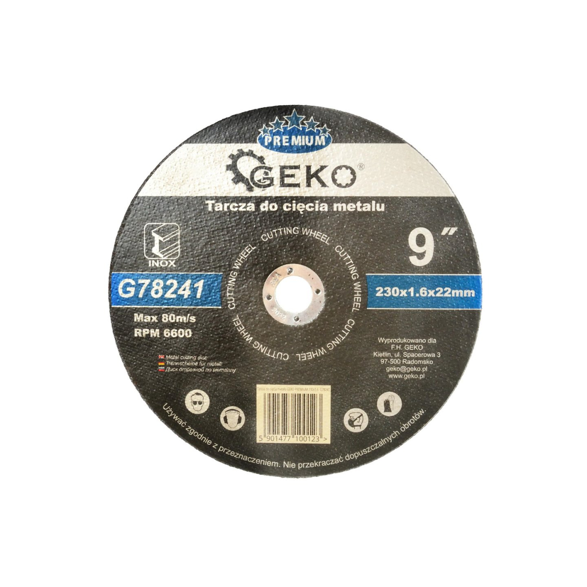 Levně Kotouč řezný na kov GEKO, 230x1,6mm G78241