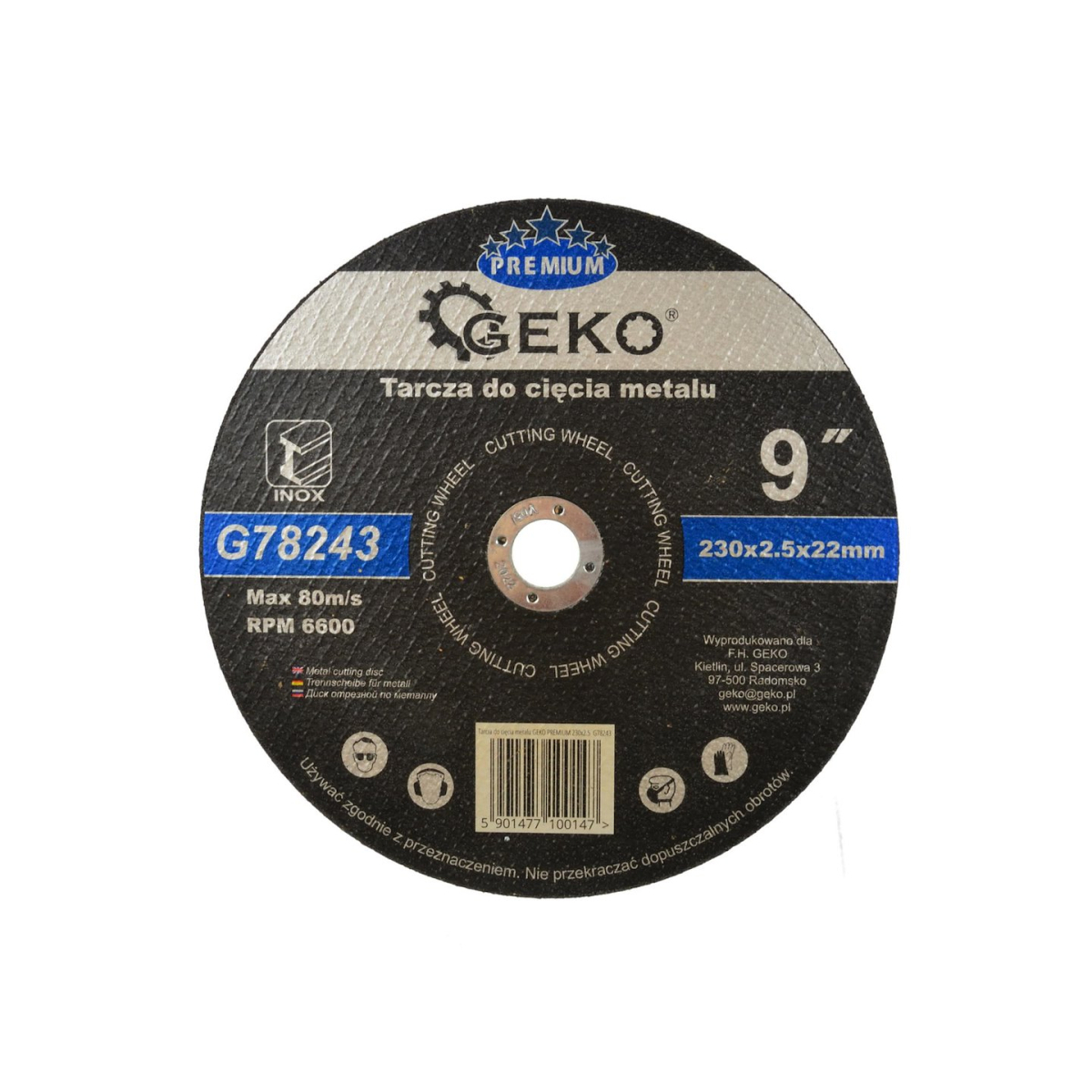 Levně Kotouč řezný na kov GEKO, 230x2,5mm G78243