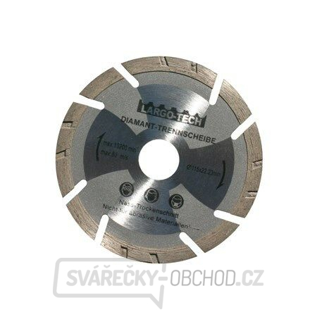 Kotouč diamantový řezný turbo-segmentový GEKO, 115x10x22,2mm