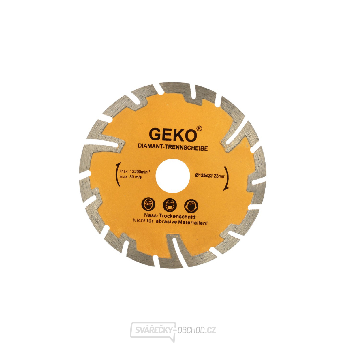 Kotouč diamantový řezný segmentový GEKO, 125x8x22,2mm 