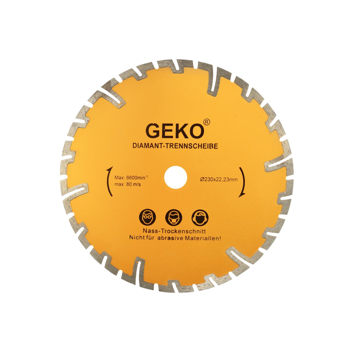 Levně Kotouč diamantový řezný segmentový GEKO, 230x8x22,2mm G00226