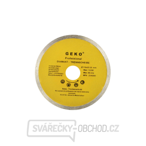 Kotouč diamantový řezný celoobvodový GEKO, 115x8x22,2mm  Kotouč diamantový řezný celoobvodový GEKO, 115x8x22,2mm  gallery main image