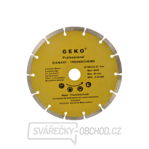 Kotouč diamantový řezný segmentový GEKO, 180x8x22mm  gallery main image