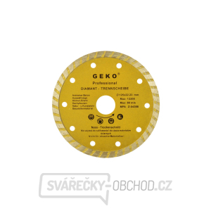 Kotouč diamantový řezný GEKO, TURBO, 125x8x22mm  gallery main image