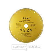 Kotouč diamantový řezný GEKO, TURBO, 300x8x32mm  Kotouč diamantový řezný GEKO, TURBO, 300x8x32mm  gallery main image