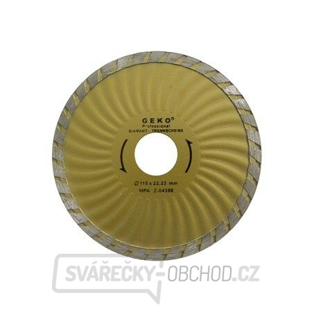 Kotouč diamantový řezný GEKO, TURBO PLUS, 115x8x22mm