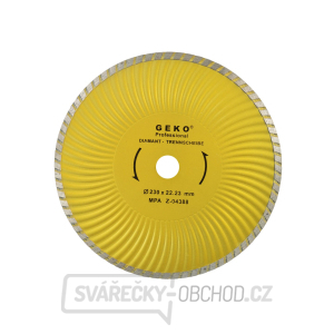 Kotouč diamantový řezný GEKO, TURBO PLUS, 230x8x22mm  gallery main image