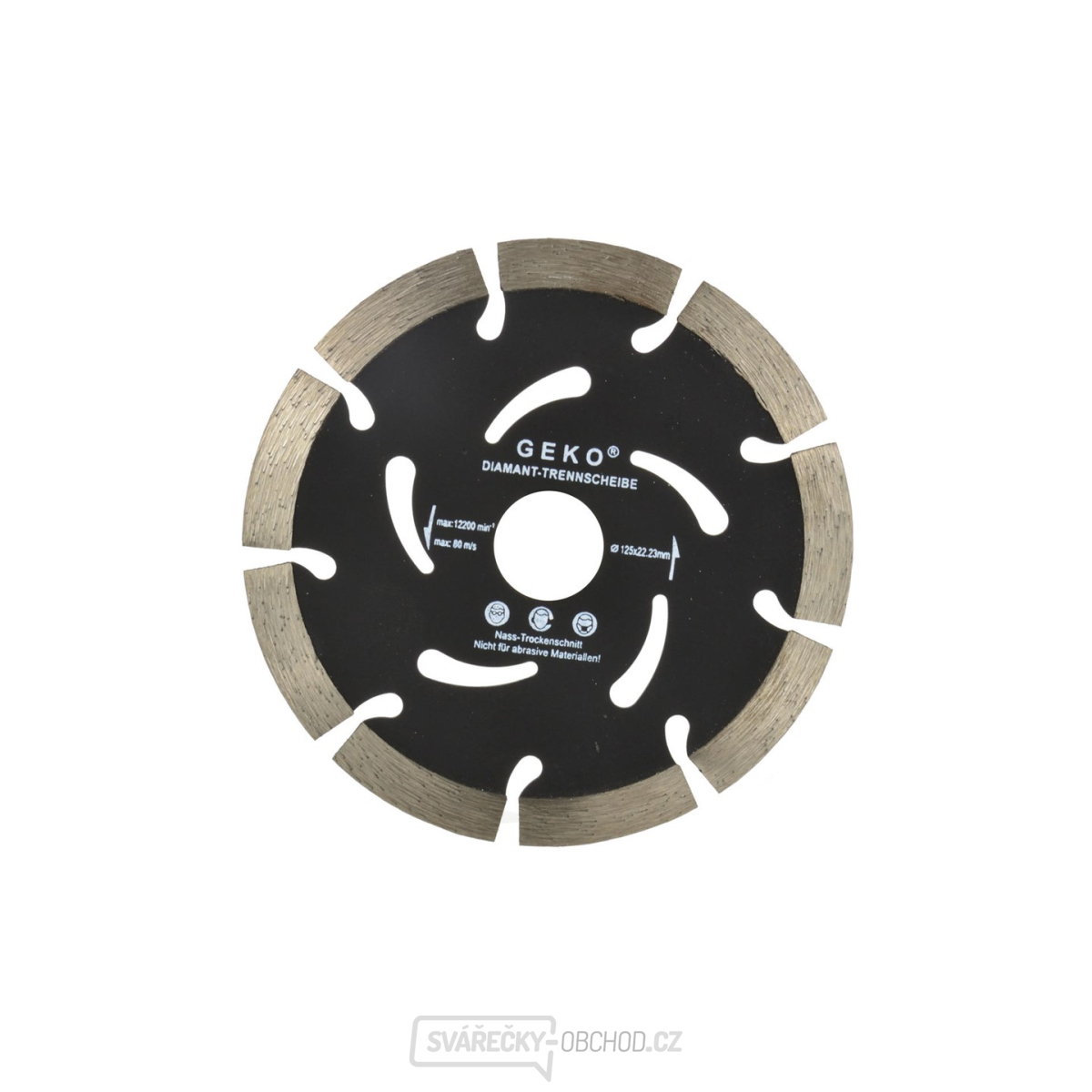 Kotouč diamantový řezný segmentový GEKO, 125x10x22,2mm