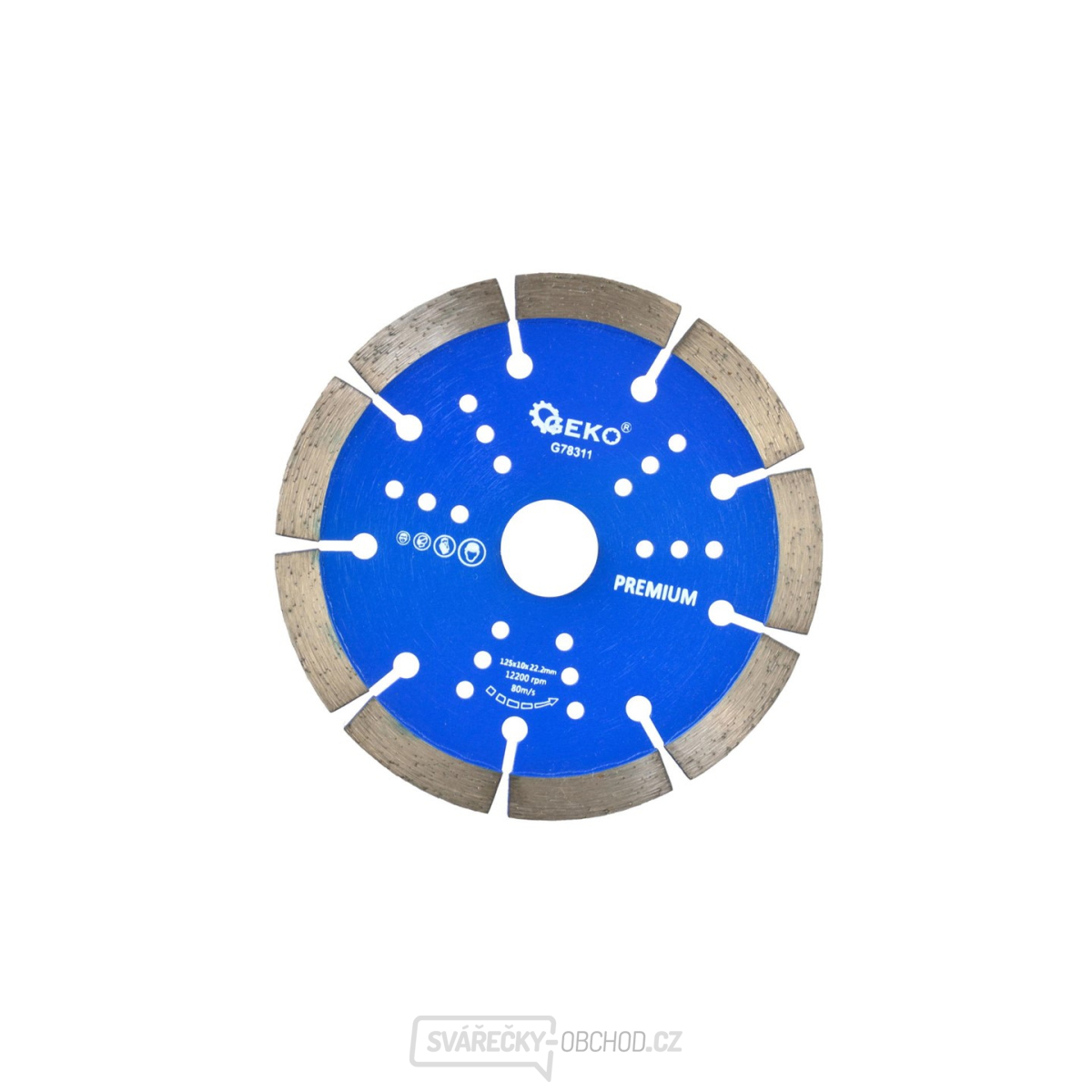 Kotouč diamantový řezný segmentový GEKO, 125x10x22mm