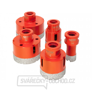 Sada 5ks vykružovacích diamantových korunek EXTOL PREMIUM, O 20-35-45-55-68mm, závit M14 Sada 5ks vykružovacích diamantových korunek EXTOL PREMIUM, O 20-35-45-55-68mm, závit M14 gallery main image