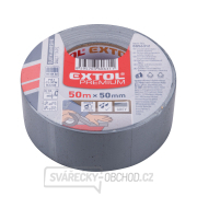 Páska lepicí textilní/univerzální EXTOL, 50mm x 50m tl.0,18mm, šedá Náhled