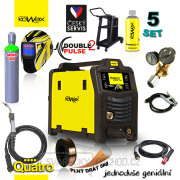 KOWAX GeniMig®240DP LCD + Hořák + Kukla + Ventil + Podvozek + Plná Láhev MIX C18 20L + Sprej + 5kg drát + Kabely Náhled