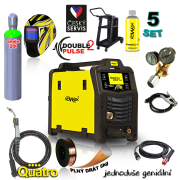 KOWAX GeniMig®240DP LCD + Hořák + Kukla + Ventil + Podvozek + Plná Láhev MIX C18 20L + Sprej + 5kg drát + Kabely Náhled