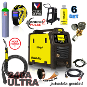 KOWAX GeniMig®240DP LCD + Hořák + Kukla + Ventil + Podvozek + plná Argon Láhev + Sprej + 5kg drát + Kabely Náhled