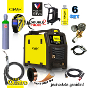 KOWAX GeniMig®240DP LCD SET + Hořák + Kukla + Ventil + Podvozek + plná Argon Láhev + Sprej + 5kg Drát + Kabely Náhled