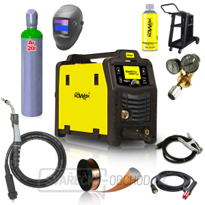 KOWAX GeniMig®240DP LCD SET + Hořák + Kukla + Ventil + Podvozek + plná Argon Láhev + Sprej + 5kg Drát + Kabely KOWAX GeniMig®240DP LCD SET + Hořák + Kukla + Ventil + Podvozek + plná Argon Láhev + Sprej + 5kg Drát + Kabely gallery main image