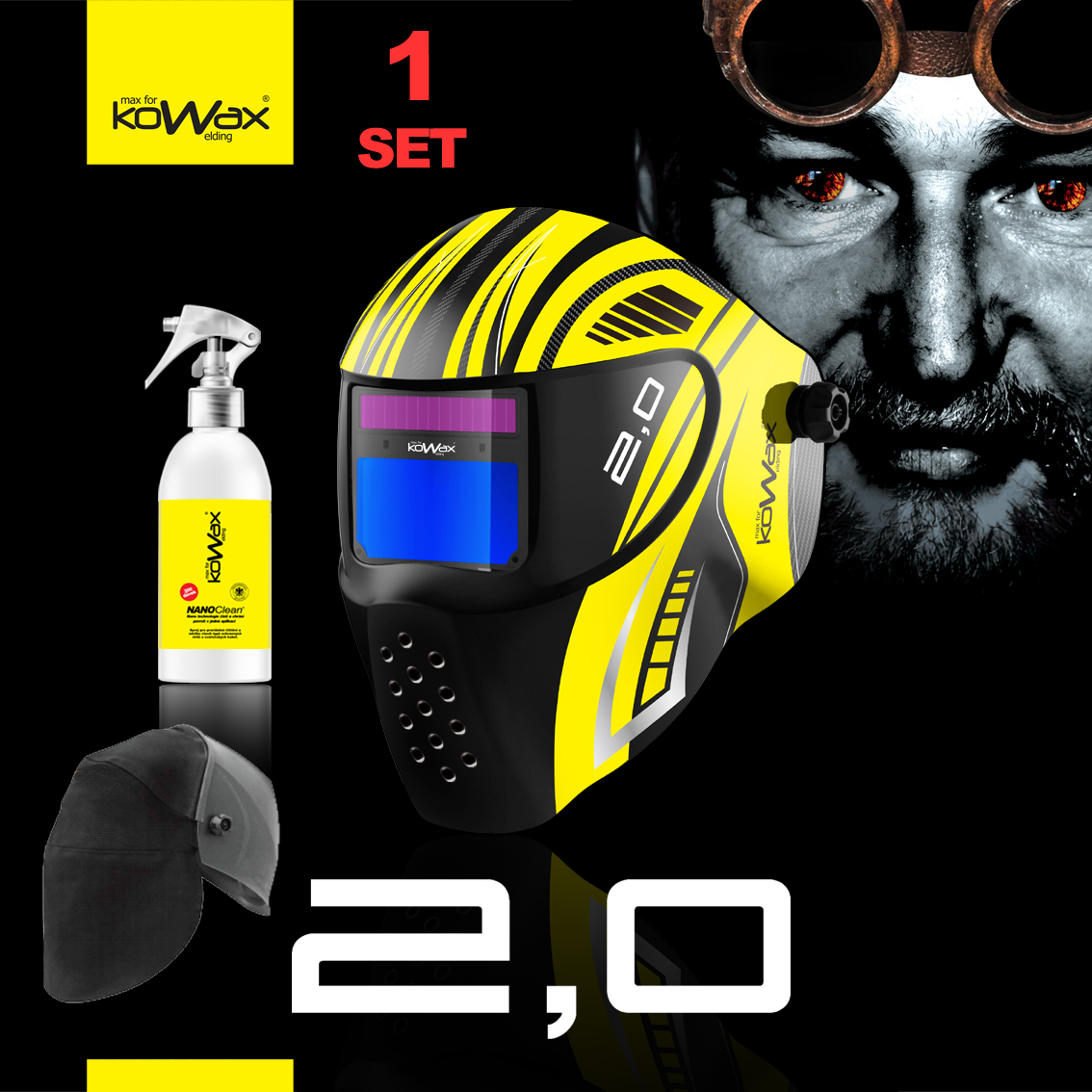 Levně KOWAX Kukla stmívací 2,0 1/1/1/2 DIN2,0 DIN12 SET 1 KWX20_S01A