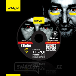 Řezný kotouč KOWAX IQ 3v1 115x1,6 Řezný kotouč KOWAX IQ 3v1 115x1,6 gallery main image