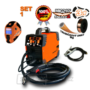 PANTERMAX MIG210FALCO 2 invertorová svářečka MIG/MMA  Kukla + Kabely 2m + Hořák + Drát 1kg PANTERMAX MIG210FALCO 2 invertorová svářečka MIG/MMA  Kukla + Kabely 2m + Hořák + Drát 1kg gallery main image