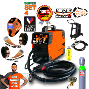 PANTERMAX MIG210FALCO 2 invertorová svářečka MIG/MMA + Kukla + Kabely 2m + Hořák + Podvozek + Red. Ventil + plná Co2 láh PANTERMAX MIG210FALCO 2 invertorová svářečka MIG/MMA + Kukla + Kabely 2m + Hořák + Podvozek + Red. Ventil + plná Co2 láh gallery main image