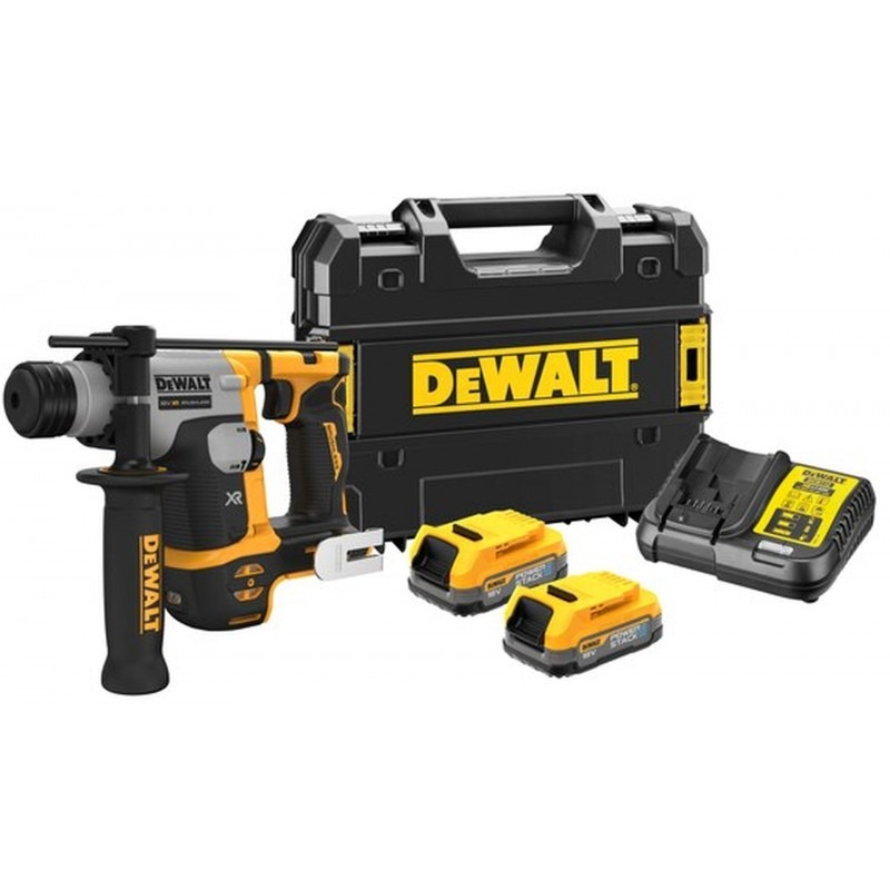 Aku bezuhlíkové vrtací kladivo DeWALT DCH172E2T POWERSTACK 18V