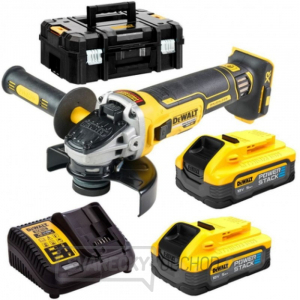 Aku bezuhlíková úhlová bruska DeWALT DCG405H2T POWERSTACK 18V