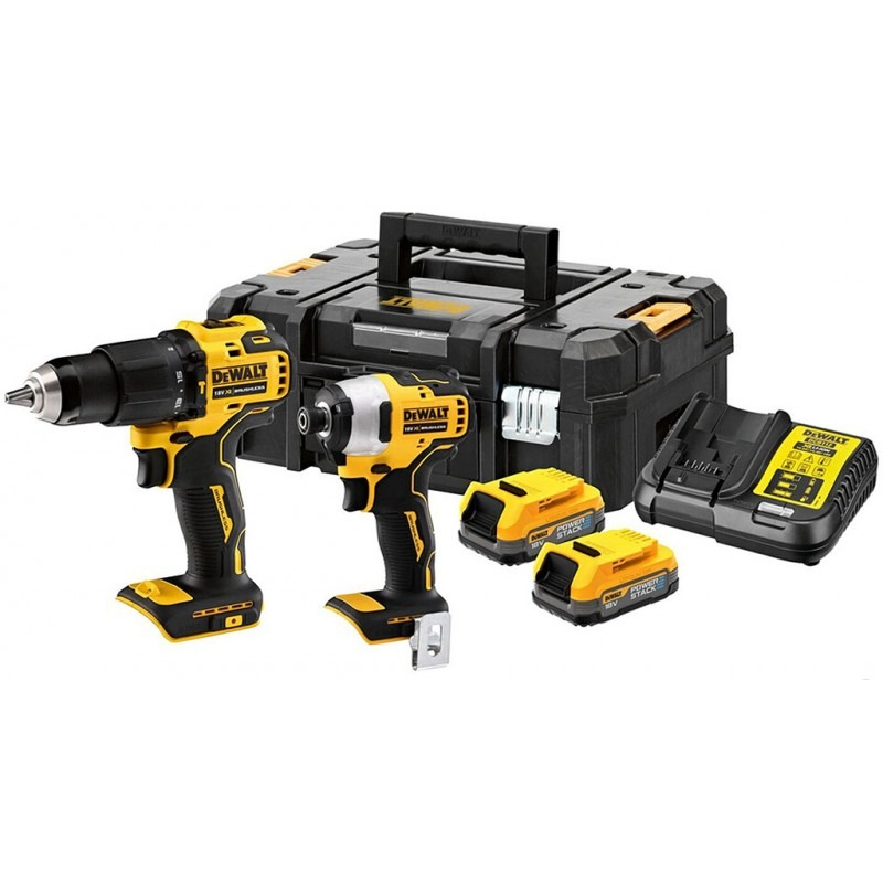Aku kombinovaná sada DeWALT DCK2062E2T POWERSTACK 18V 1,7Ah