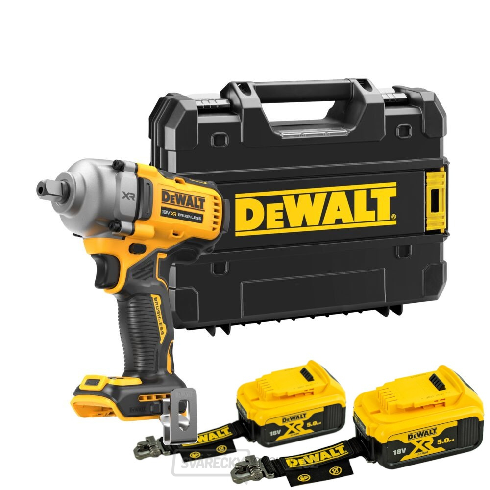 Aku bezuhlíkový rázový utahovák DeWALT DCF891P2LRT-QW 18V 2x 5Ah