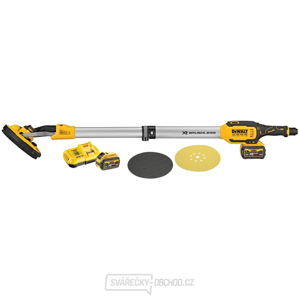 Aku bezuhlíková bruska na sádrokartony DeWALT DCE800T2,  2x6,0Ah 