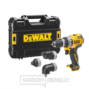 Aku bezuhlíková vrtačka s multifunkční hlavou 4v1 DeWALT DCD703NT12 V (bez akumulátoru a nabíječky) gallery main image