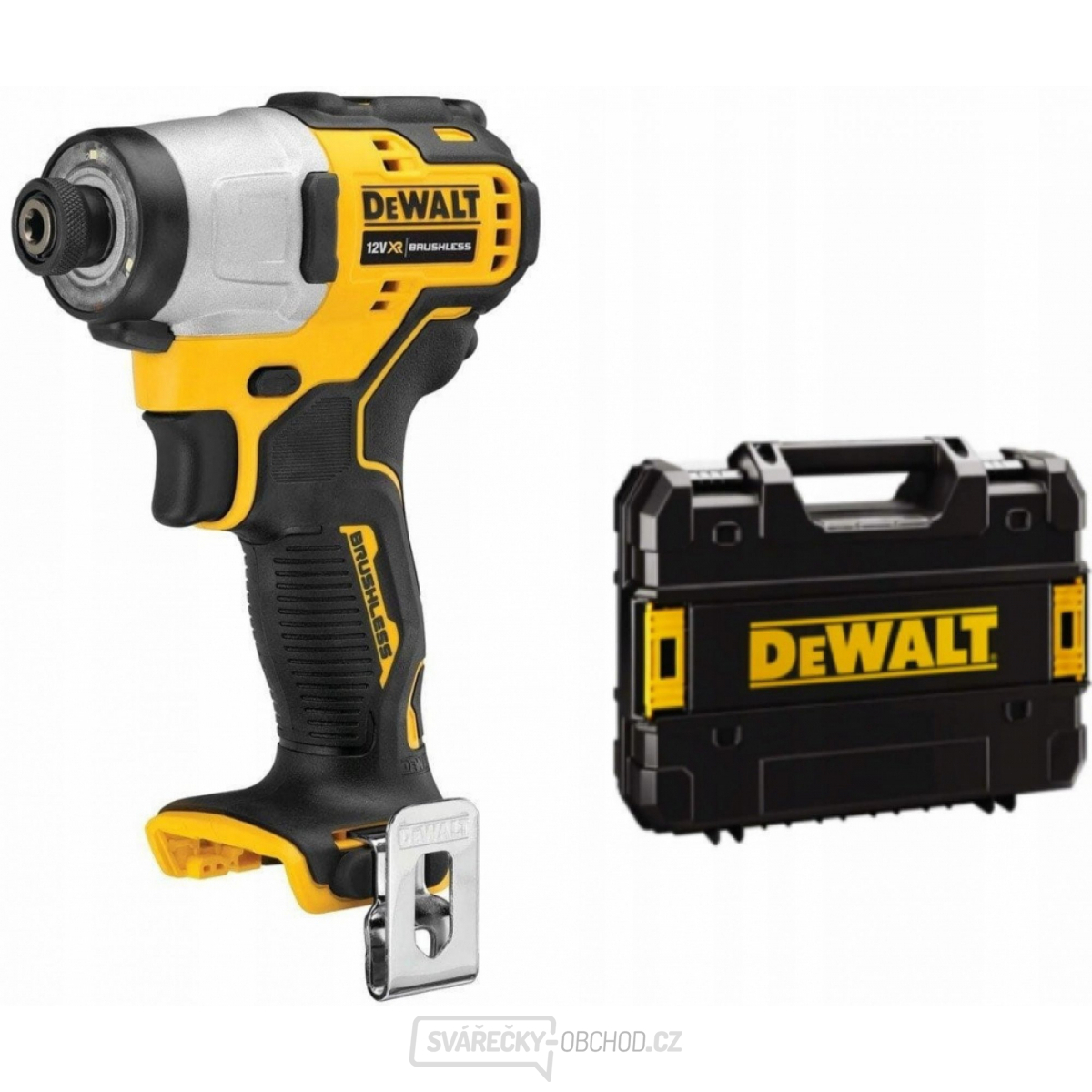 Aku bezuhlíkový rázový utahovák DeWALT DCF801N 1/4" 12V ( bez akumulátoru a nabíječky)
