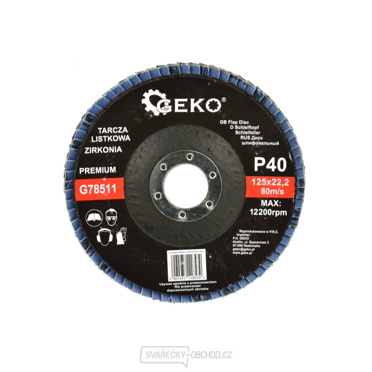 Geko - Lamelový kotouč ZIRCON 125mm P40