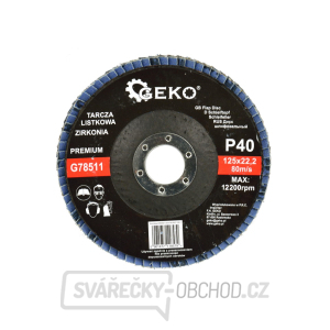 Geko - Lamelový kotouč ZIRCON 125mm P40 Geko - Lamelový kotouč ZIRCON 125mm P40 gallery main image