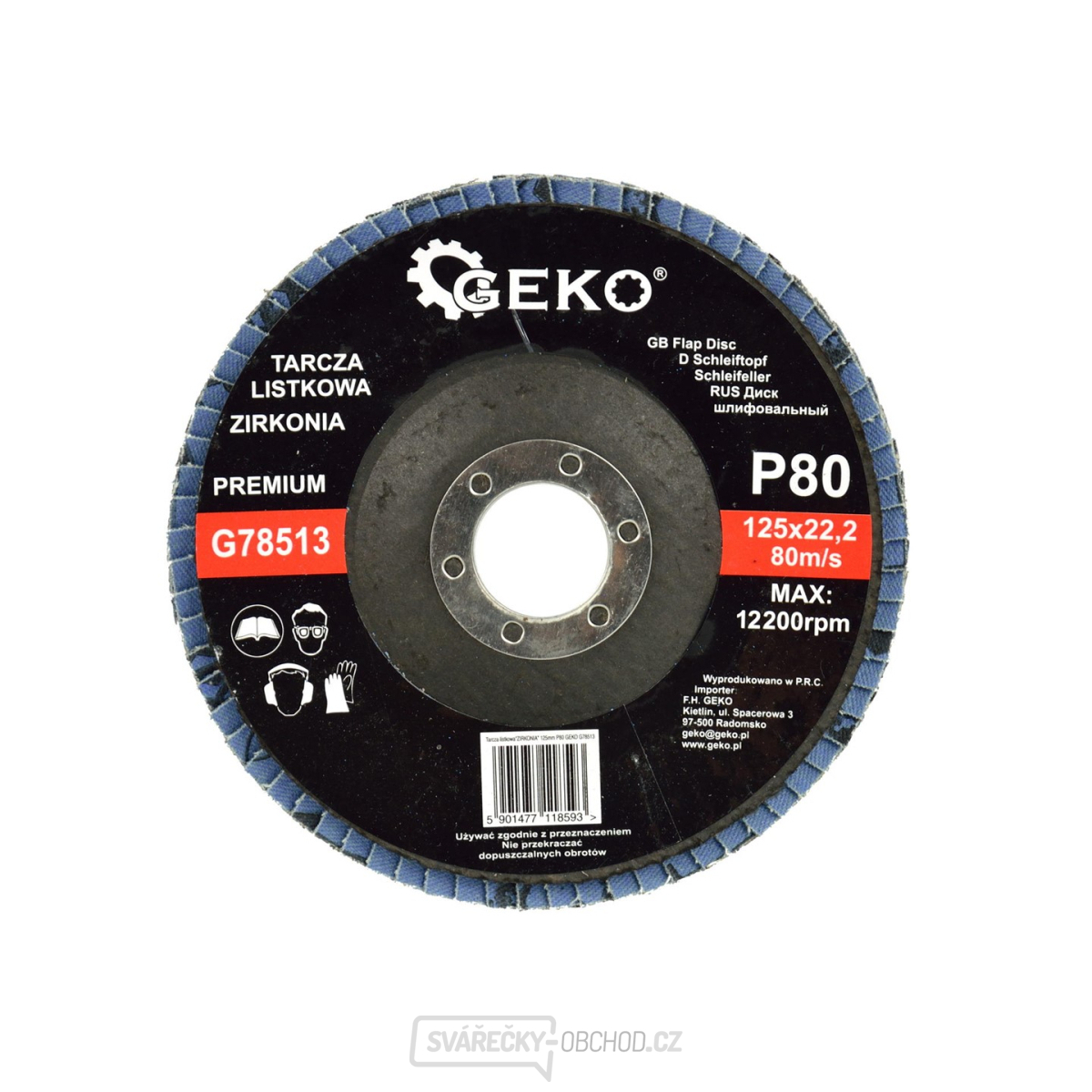 Geko - Lamelový kotouč ZIRCON 125mm P80