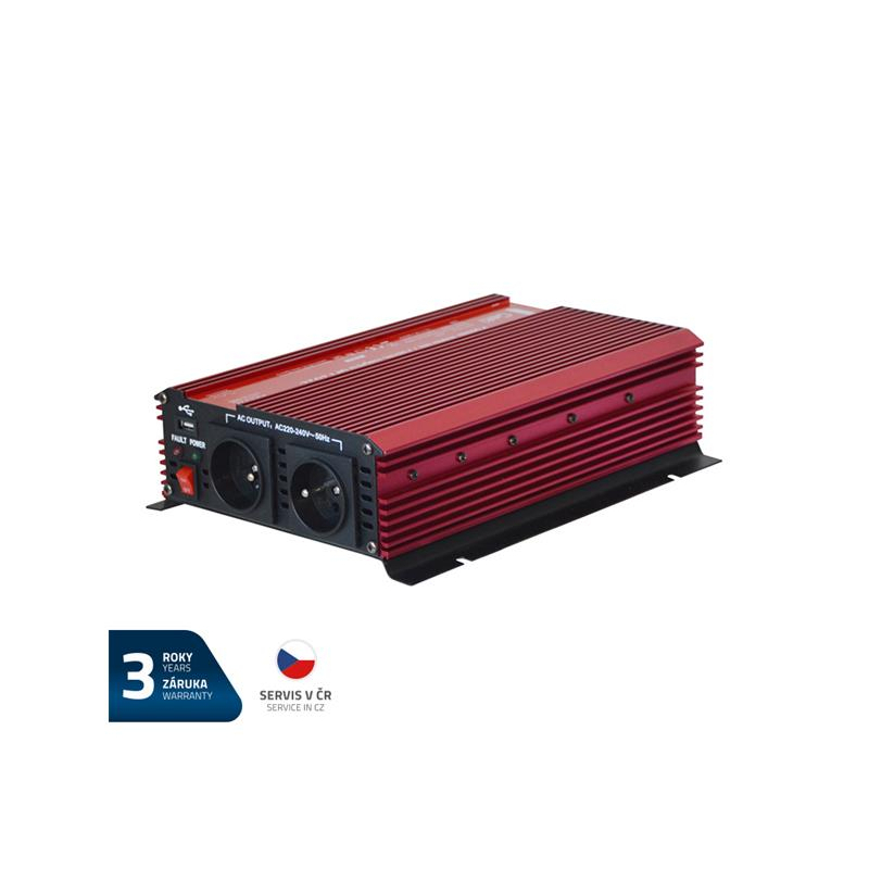 Levně Měnič napětí GETI GPI 1612 12V/230V 1600W USB 04230470