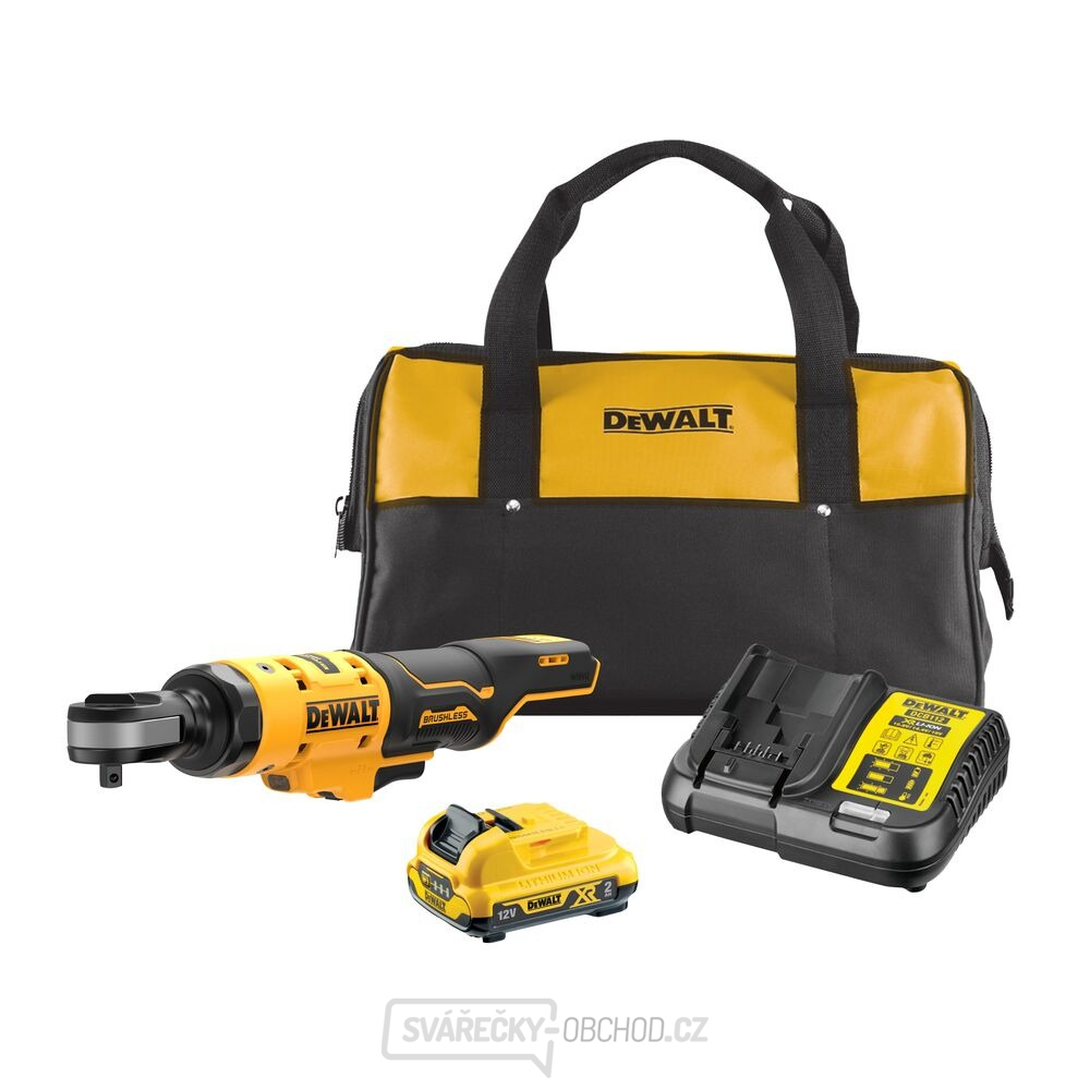 Aku bezuhlíková ráčna s otevřenou hlavou DeWALT DCF503D1 12 V 3/8"