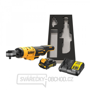 Aku bezuhlíková račna s otevřenou hlavou DeWALT DCF503L1G 18V 3/8