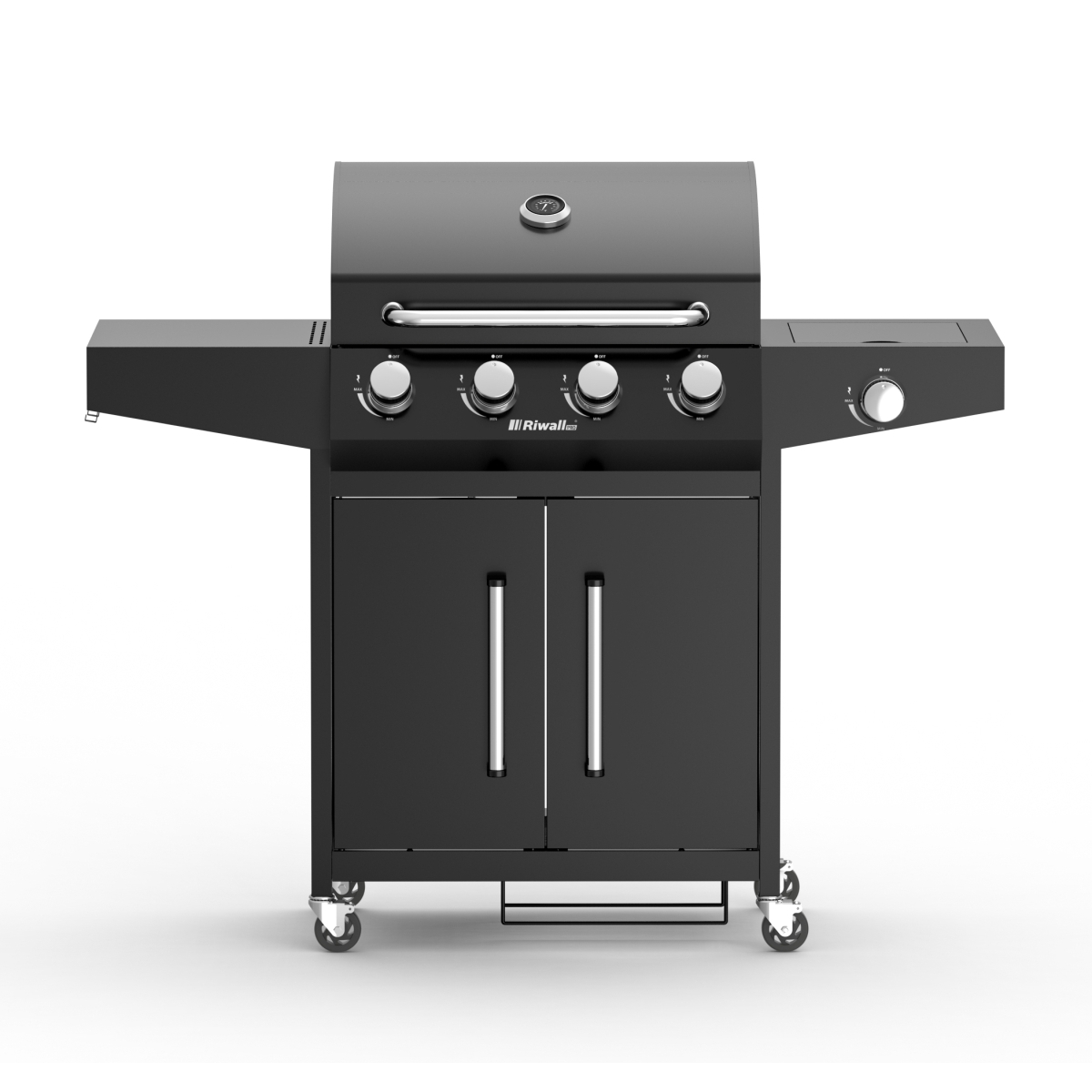 Riwall PRO RGG 41 plynový gril 15 kW se čtyřmi hořáky a bočním vařičem Náhled