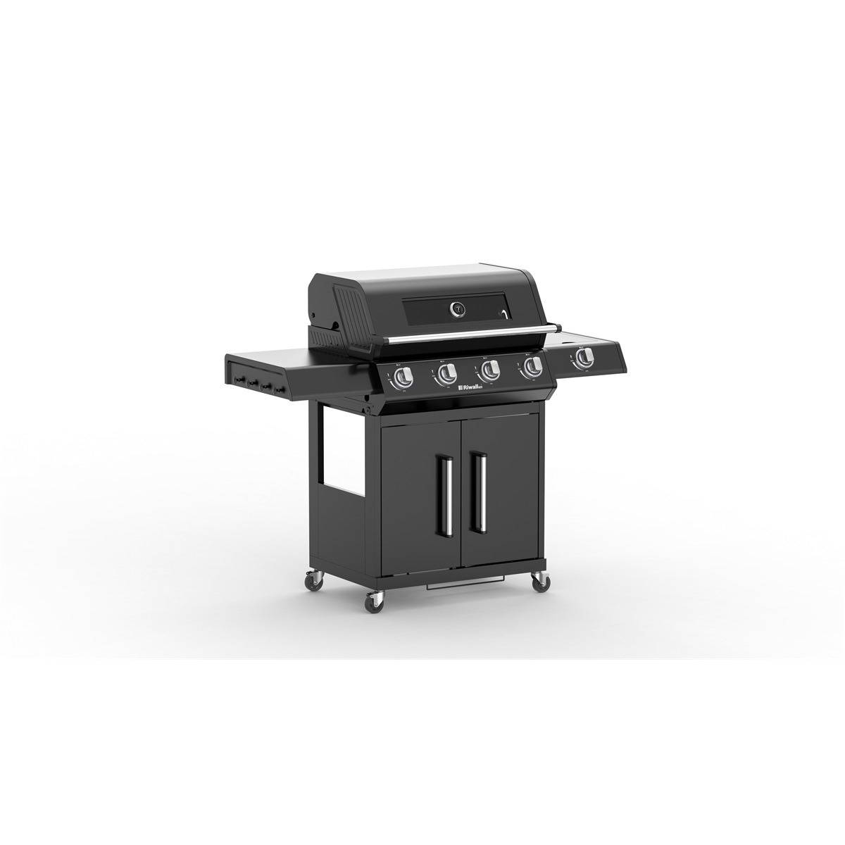 Riwall PRO RGG 41 EXL luxusní plynový gril 17 kW se čtyřmi hořáky a bočním vařičem Náhled