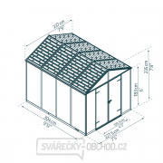 Palram - Canopia Rubicon 8 x 10 antracit heavy duty prostorný zahradní domek Náhled