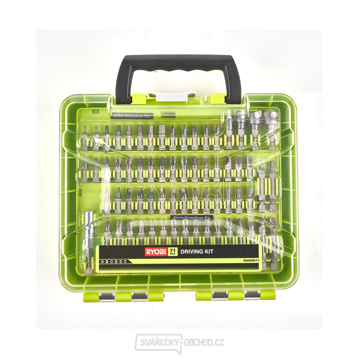 Ryobi RAKDD71 71 ks sada vrtáků a šroubovacích bitů