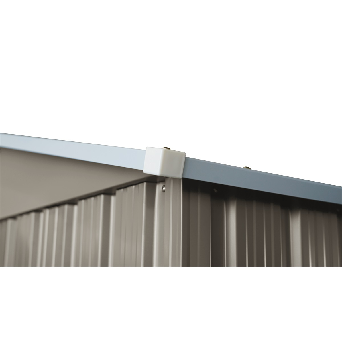 Riwall PRO RMSA 6x8 Brown zahradní domek kovový 2,4 x 1,7 m se sedlovou střechou hnědý Náhled