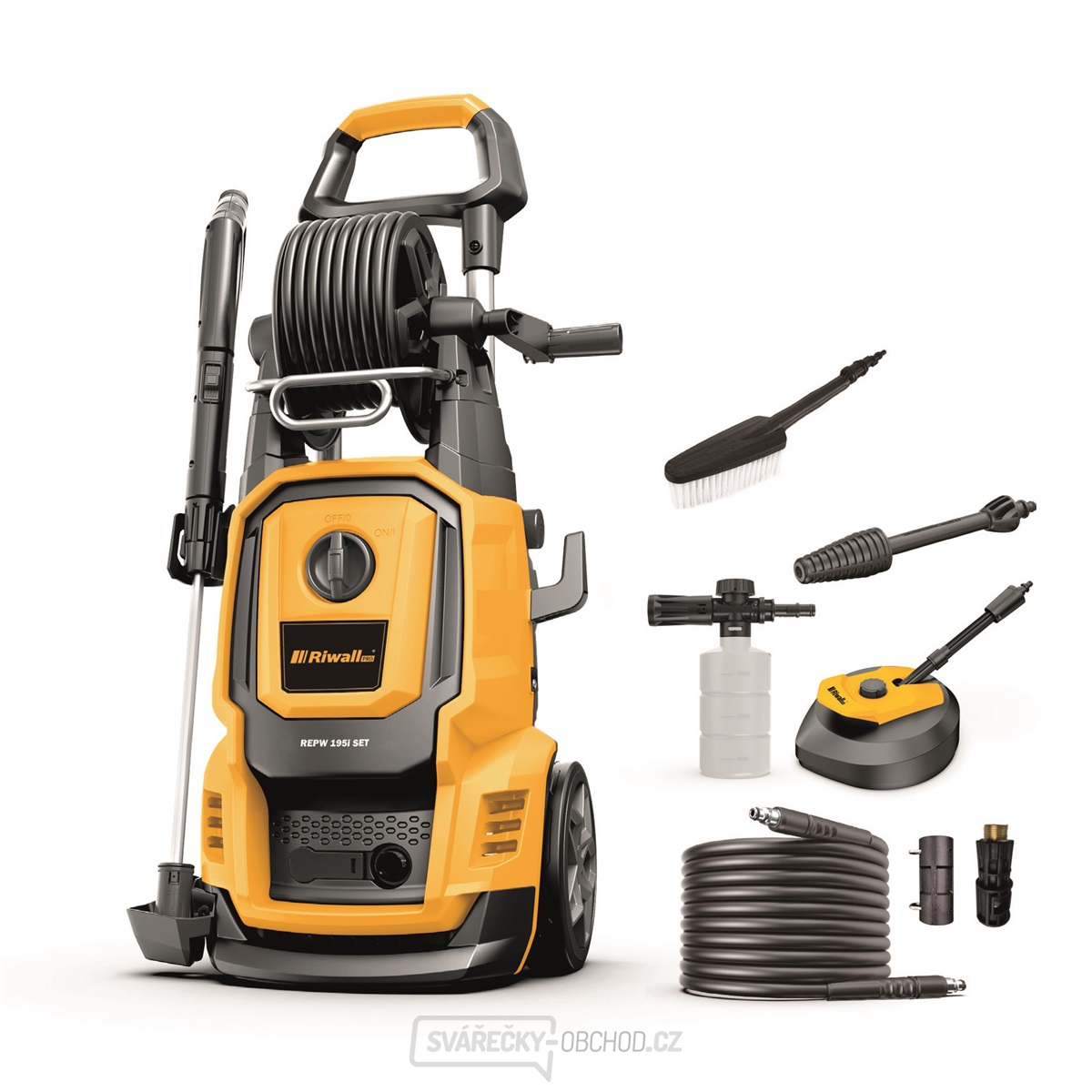 Riwall PRO REPW 195i SET elektrická indukční tlaková myčka 195 bar s příslušenstvím