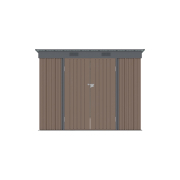 Riwall PRO RMSP 6x8 Brown zahradní domek kovový 2,4 x 1,8 m s pultovou střechou hnědý Náhled