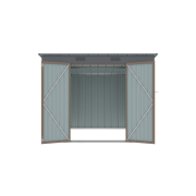 Riwall PRO RMSP 6x8 Brown zahradní domek kovový 2,4 x 1,8 m s pultovou střechou hnědý náhled