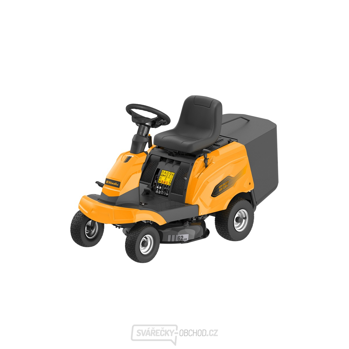 Riwall PRO RMR 62 TRD travní rider 62 cm se zadním výhozem a mechanickou převodovkou