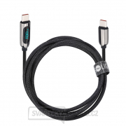 Solight USB-C kabel s displejem, USB-C konektor - USB-C konektor, 100W, 1m Náhled