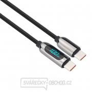 Solight USB-C kabel s displejem, USB-C konektor - USB-C konektor, 100W, 1m gallery main image